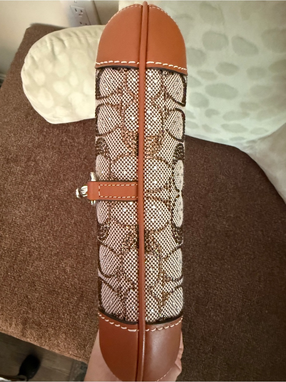 Coach Hamptons Hobo Bag in Crystal Signature Jacquard with matching wallet EUC - Picture 8 of 8